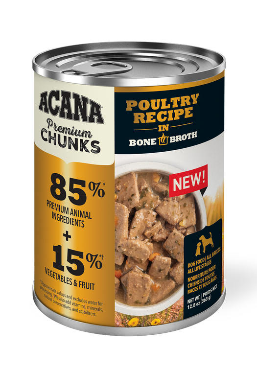 Acana Pourtry Recipe in Bone Broth 12.8oz - Dog Food