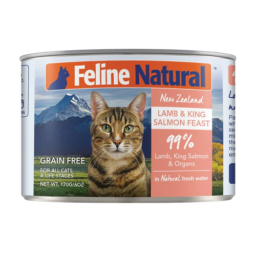 Feline Natural Lamb & King Salmon Feast Canned 6oz - Cat Food