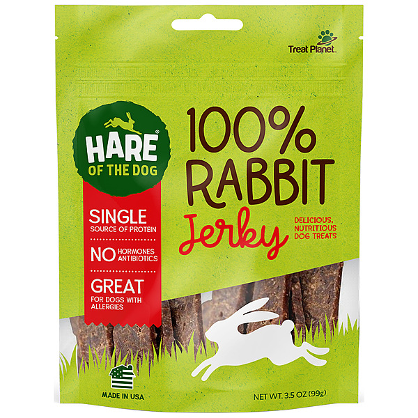 Treat Planet Dog Treats Rabbit Jerky 3.5oz