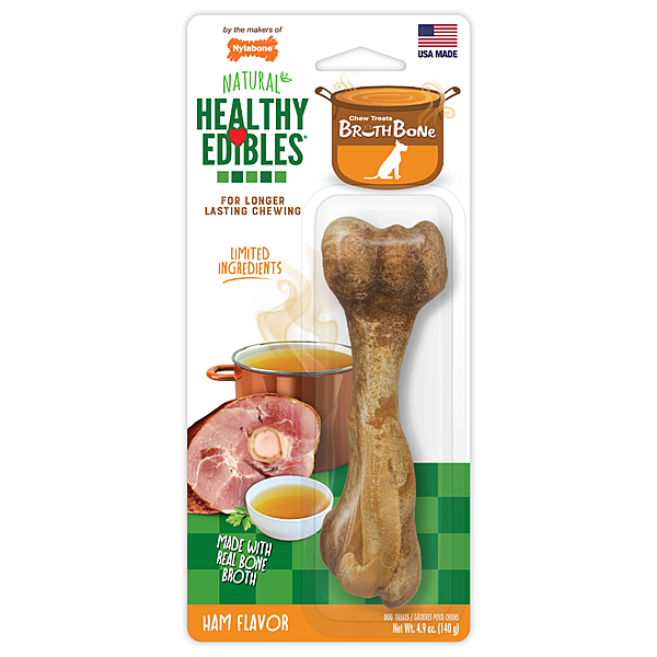 Nylabone Healthy Edibles Ham 1pk Super Size 4.9oz