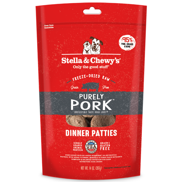 Stella & Chewy's Freeze-Dried Purely Pork Patties 14oz - Dog Food