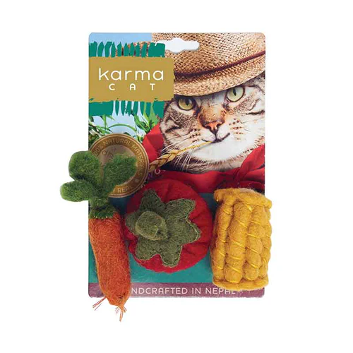 Karma Cat Toy Veggies 3pk