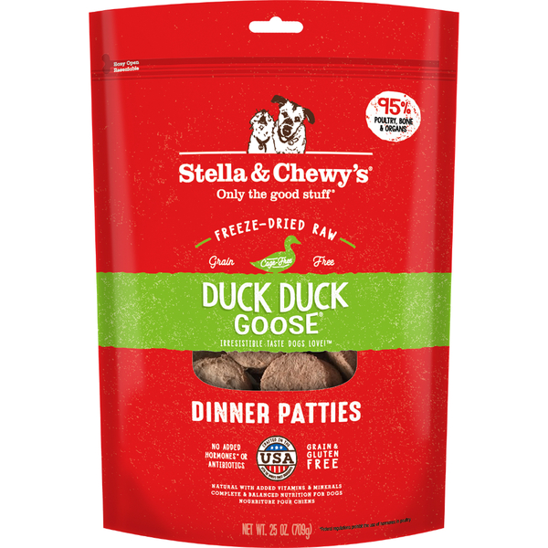 Stella & Chewy's Freeze-Dried Duck Duck Goose Dinner Patties 25oz - Dog Food