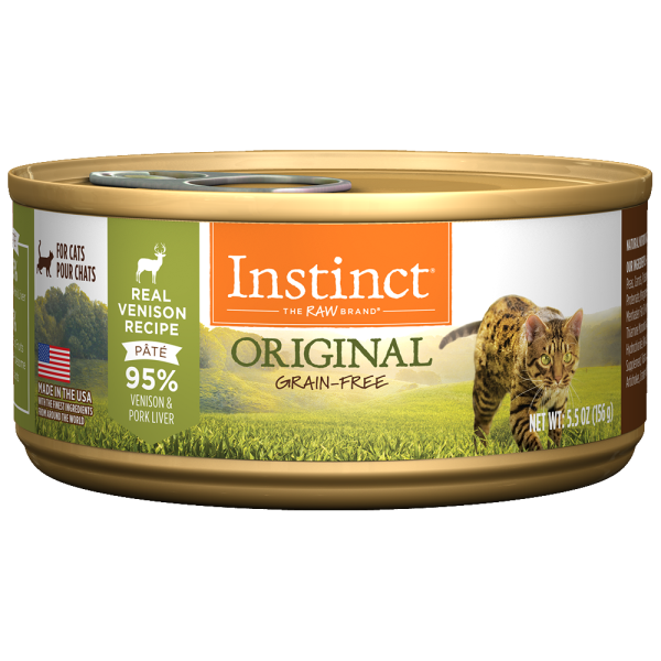 Instinct Pate Real Venison 95% Recipe 5.5oz - Cat Food