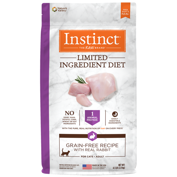 Instinct LID Grain Free Recipe with Real Rabbit Cat Food 4.5lb