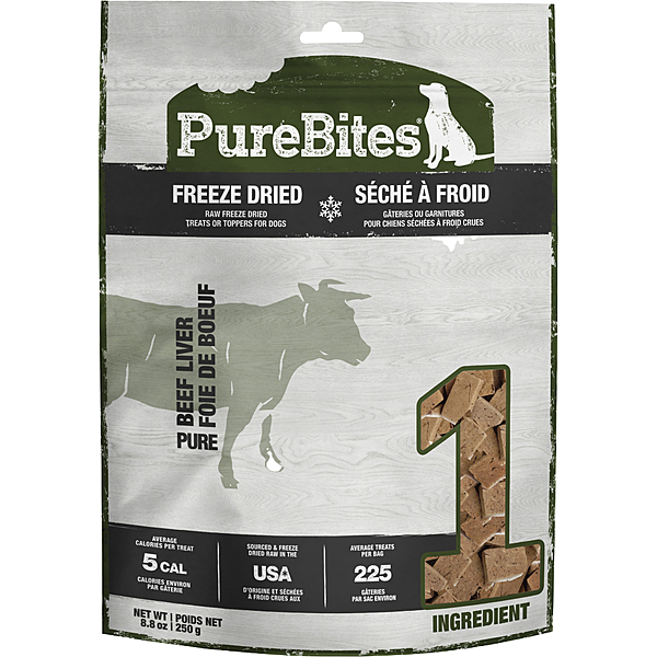 PureBites Freeze Dried Dog Treats Beef Liver 8.8oz