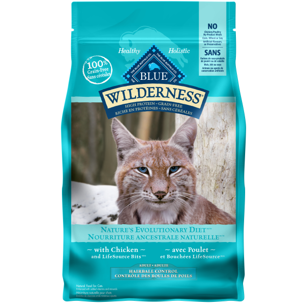Blue Wilderness Hairball Control Chicken Cat Food 5lb