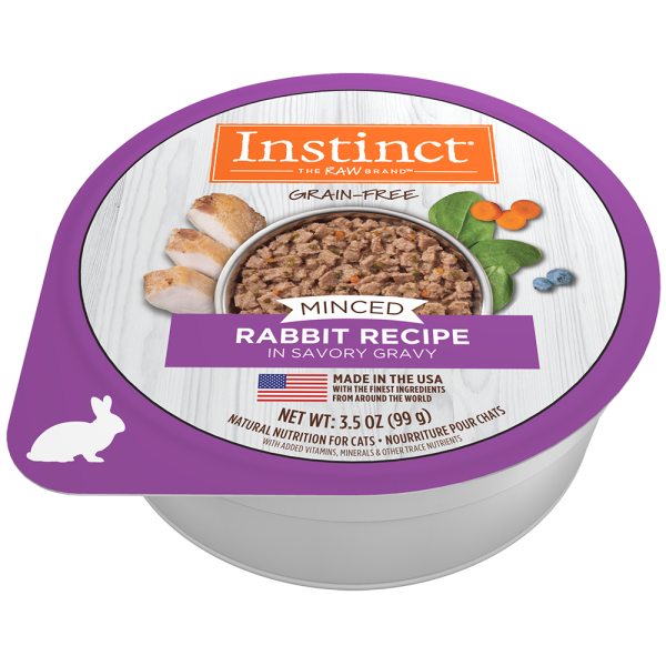 Instinct Minced Rabbit Recipe in Savory Gravy 3.5oz