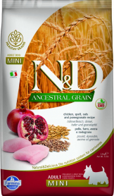 Farmina N&D ANCESTRAL GRAIN Chicken and Pomegranate (Mini) 5.5lb - Dog Food