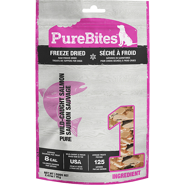 PureBites Freeze Dried Dog Treats Salmon 2.47oz