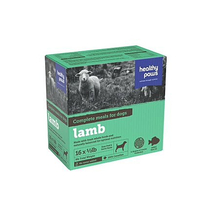 Healthy Paws Frozen Raw Lamb 8lb - Dog Food