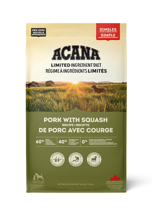 Acana Singles LID Pork Squash Recipe 4lb - Dog Food