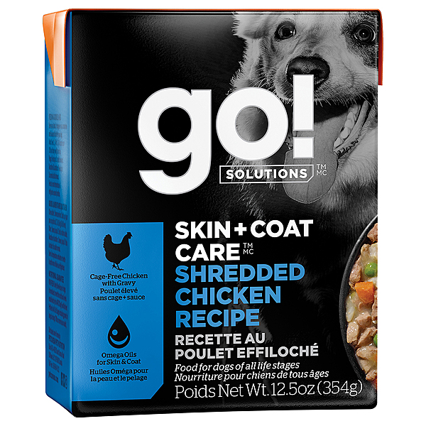 Go! SKIN+COAT Shredded Chicken Recipe with Grains 12.5oz - Dog Food