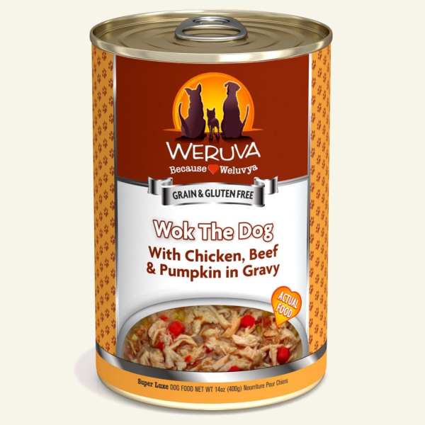 Weruva Wok the Dog with Chicken, Beef & Pumpkin in Gravy 14oz - Dog Food