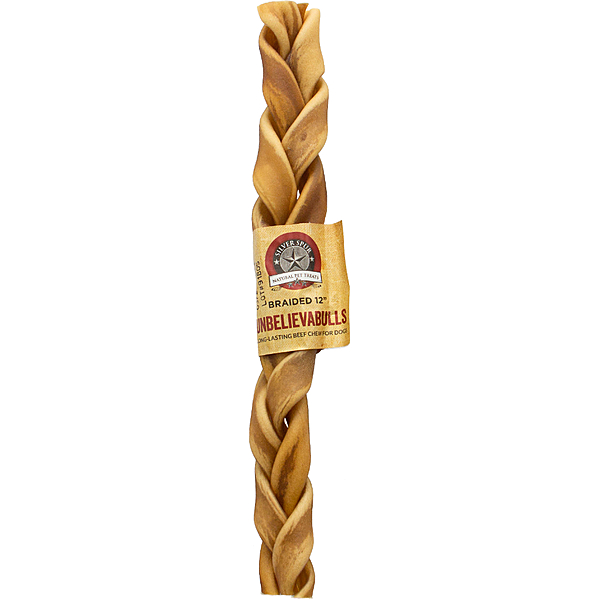 Silver Spur UnbelievaBulls Odor Free Braided 12Inch Beef Chew