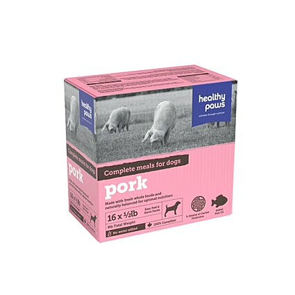 Healthy Paws Frozen Raw Pork 8lb - Dog Food