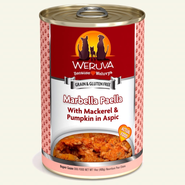 Weruva Marbella Paella with Mackerel & Pumpkin in Aspic 14oz - Dog Food