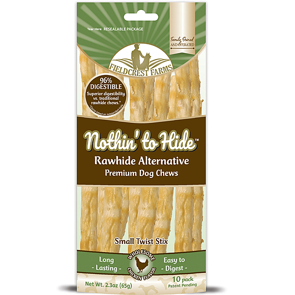 Nothing to Hide Chicken Small Twist Stix 10pack 2.3oz