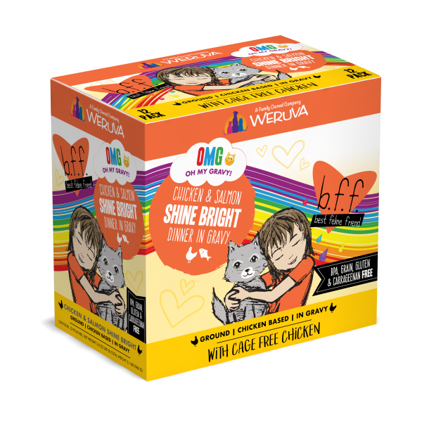 Weruva BFF Cat Chicken & Salmon Shine Bright Dinner In Gravy Pouch 2.8oz