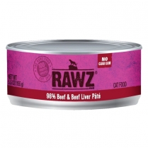 Rawz Pate Beef & Beef Liver 96% Receipe 5.5oz - Cat Food