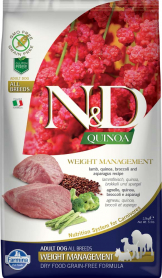 Farmina N&D QUINOA WEIGHT MANAGEMENT Lamb and Broccoli (Med&Maxi) 5.5lb - Dog Food