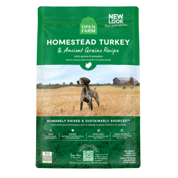 Open Farm Homestead Turkey & Ancient Grains 4lb - Dog Food