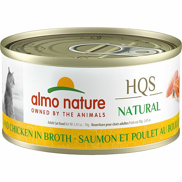 Almo Nature NATURAL Salmon and Chicken in Broth 2.47oz - Cat Food