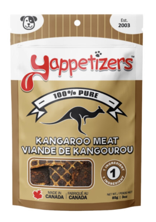 Yappetizers Dehydrated Kangaroo Meat Dog Treat 3oz