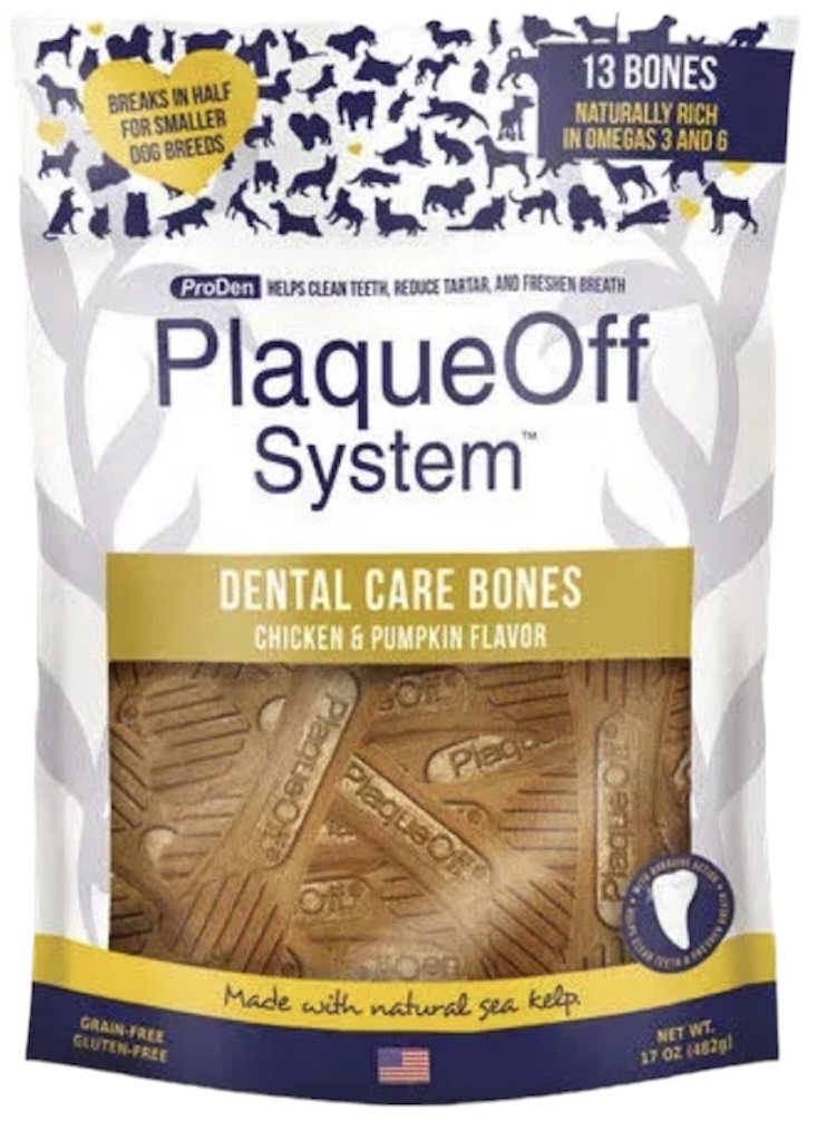 PlaqueOff System Dental Care Bones Chicken & Pumpkin 17oz