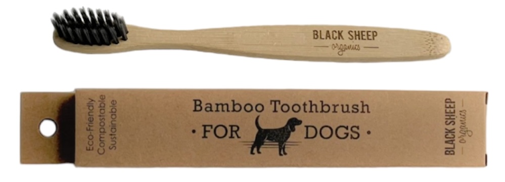 Black Sheep Bamboo Toothbrush for Dogs