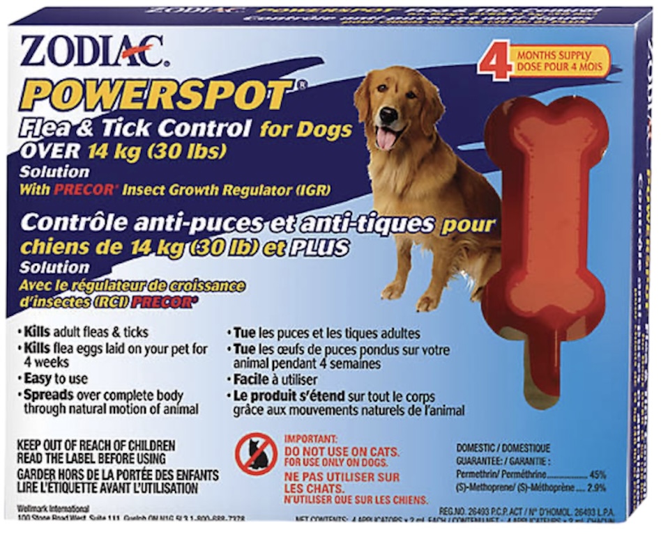 Zodiac Powerspot Flea & Tick Control for Dogs over 30lb