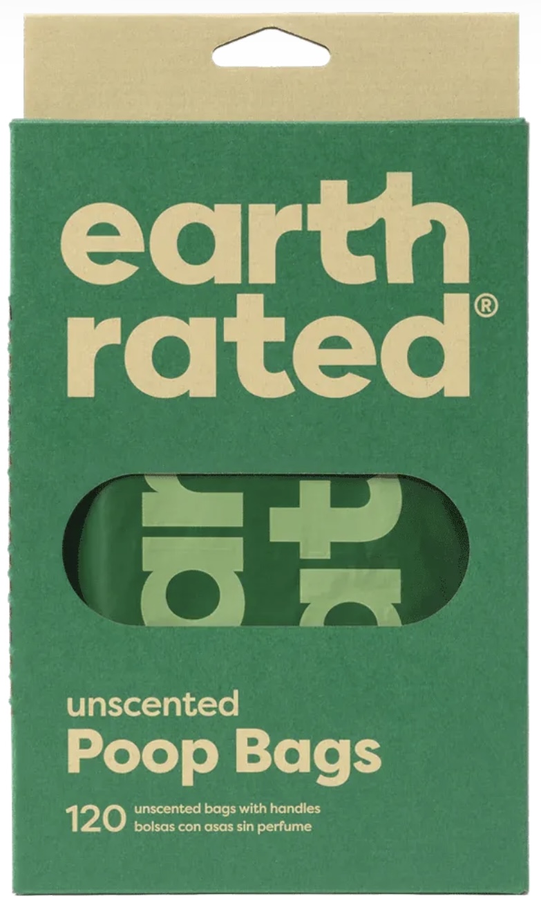Earth Rated 120 Unscented Poop Bags with Handles
