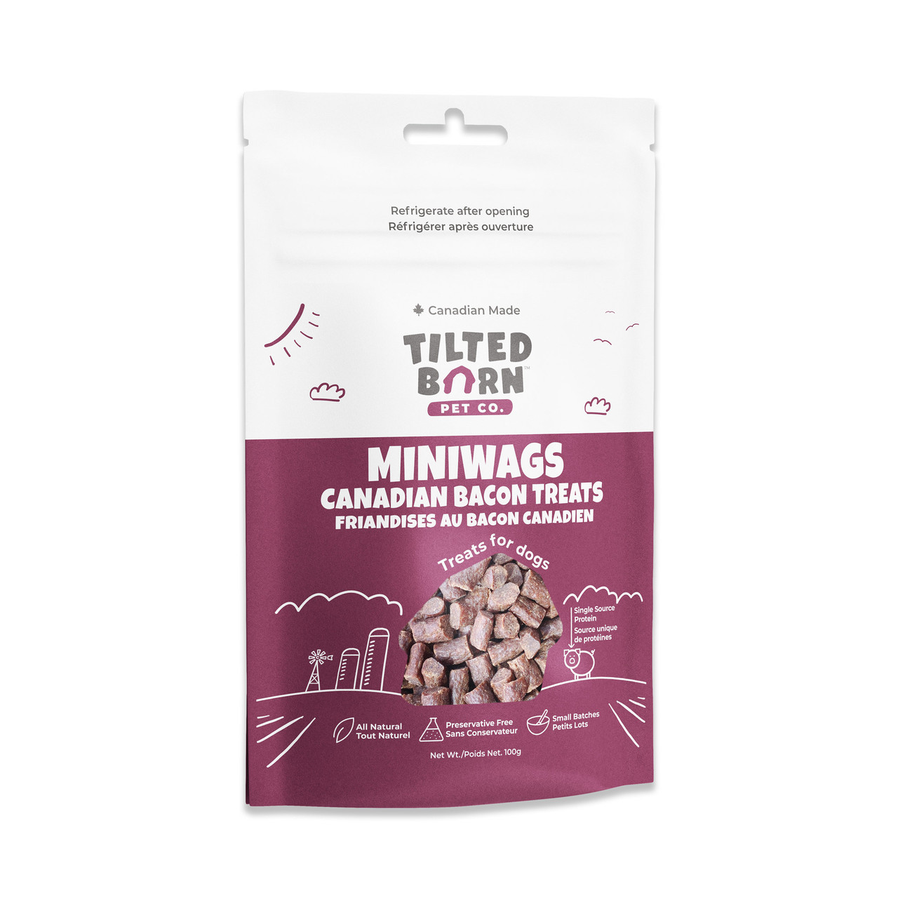 TiltedBarn MINIWAGS Bacon 100g