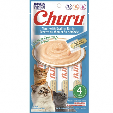 Inaba Churu Tuna With Scallop 4pk 2oz