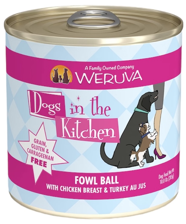 Weruva FOWL BALL with Chicken Breast & Turkey 10oz- Dog Food