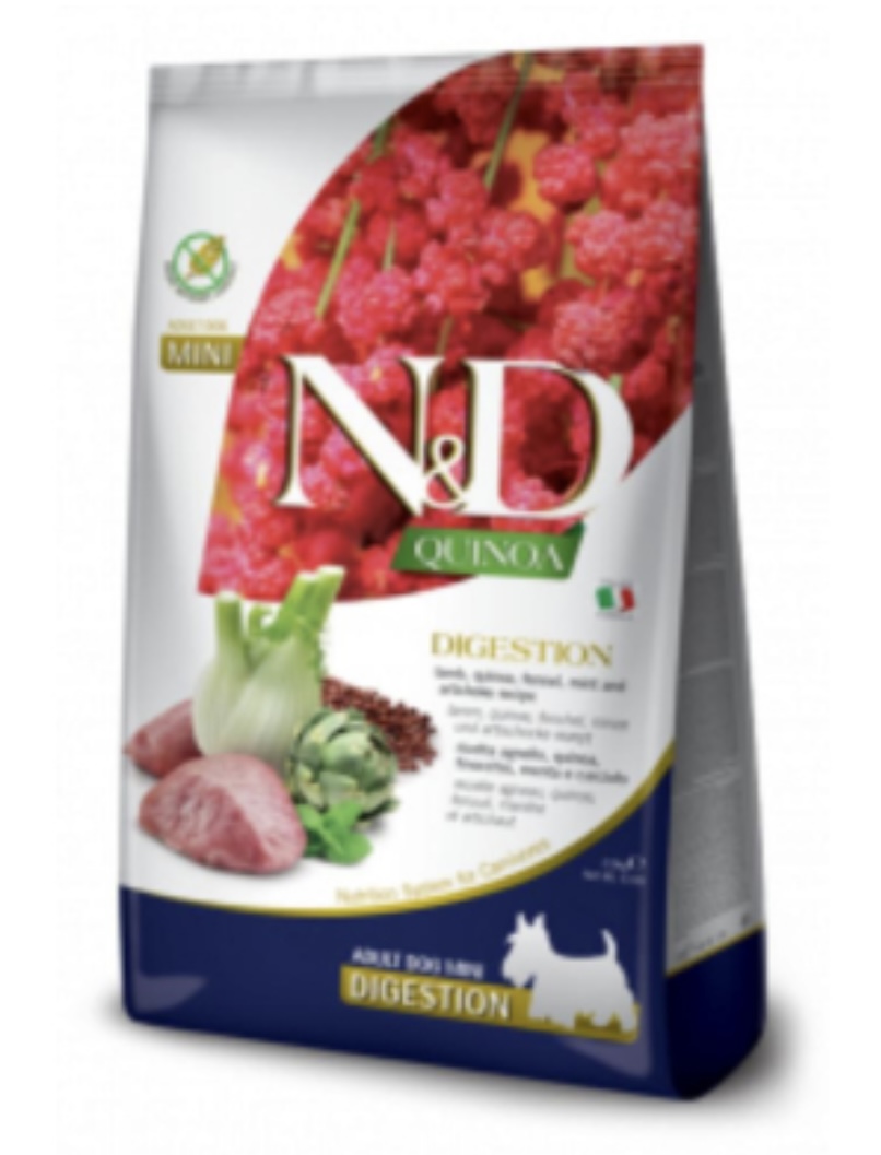 Farmina N&D QUINOA DIGESTION Lamb and Artichoke (Mini) 5.5lb -Dog Food