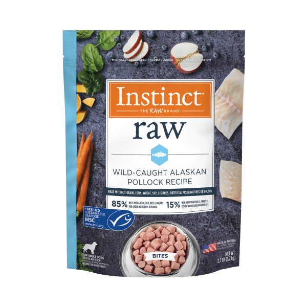 Instinct Frozen Raw Meal Pollock Bites 2.7lb - Dog Food