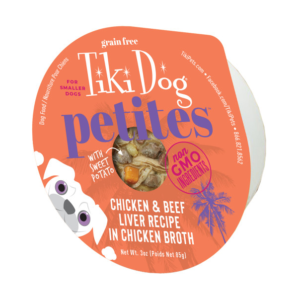 Tiki Dog Aloha Petites Chicken & Beef 3oz-Dog Food
