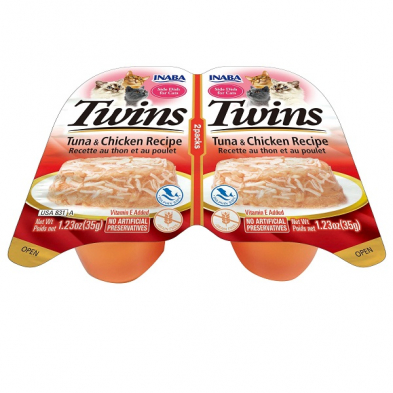 INABA Twin Cups Tuna & Chicken 2.5oz - Cat Food