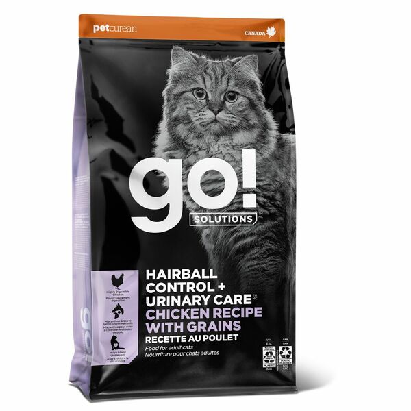 Go! Hairball & Urinary Chicken with Grains 3lb - Cat Food
