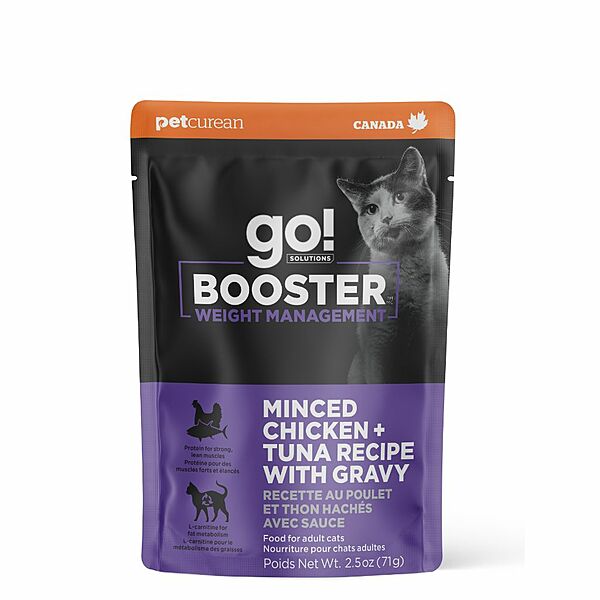 GO! Weight Management Minced Chicken+Tuna with gravy 2.5OZ - Cat Food