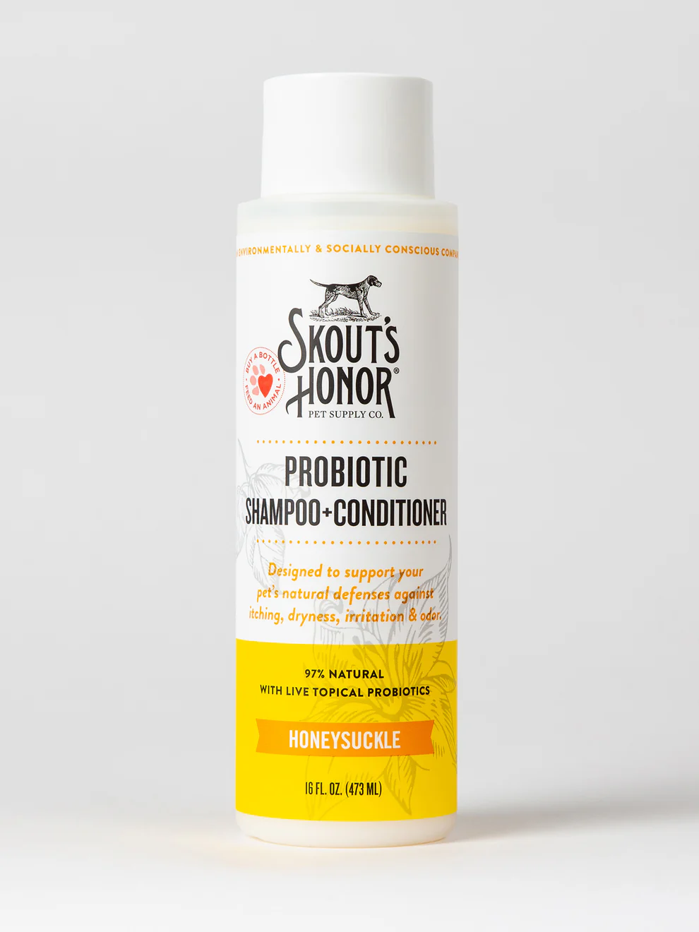 Skout's Honor Probiotic Shampoo 16oz - Honeysuckle