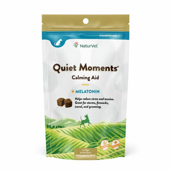 NaturVet Soft Chew Quiet Moments + Melatonin 65CT