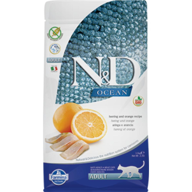 Farmina N&D OCEAN Herring and Orange 3.3lb - Cat Food