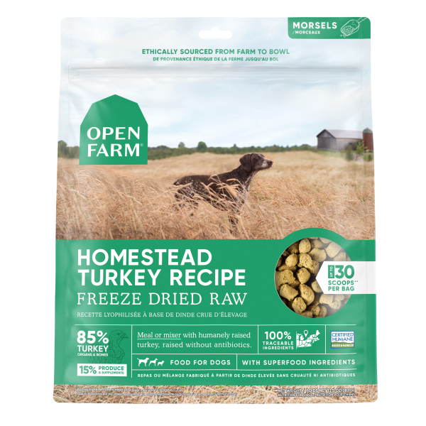 Open Farm Freeze Dried Raw Homestead Turkey Morsels 13.5oz