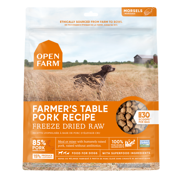 Open Farm Freeze Dried Raw Farmer's Table Pork Morsels 13.5oz