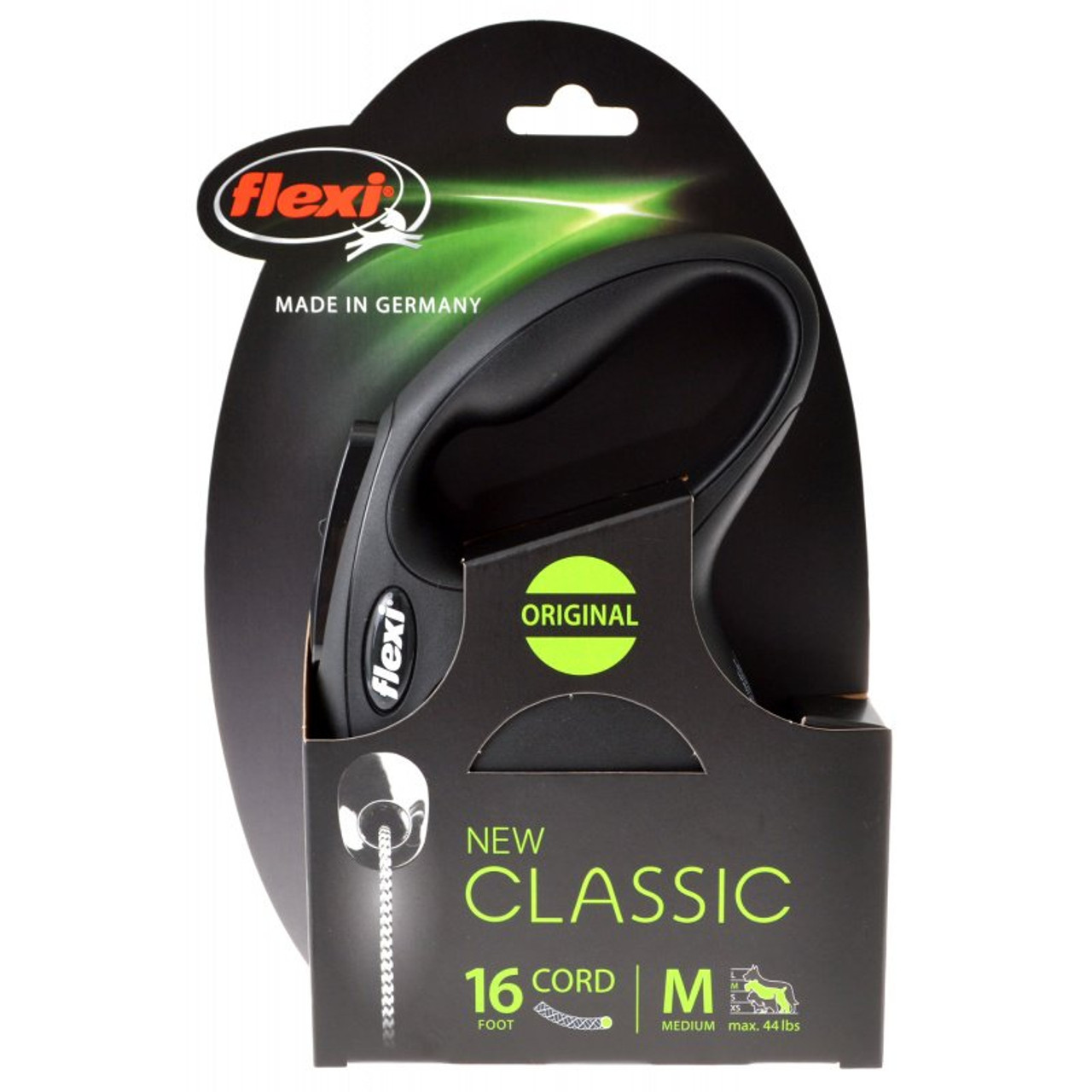 Flexi Classic Cord Black (Medium/5m)