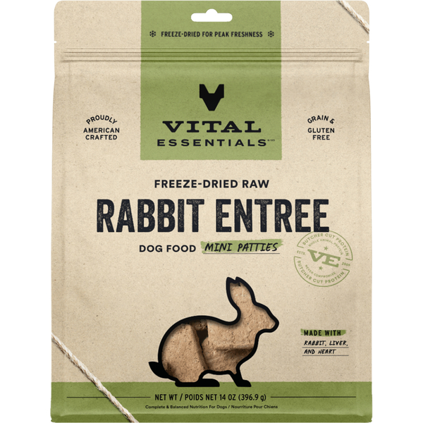 Vital Essentials FD Rabbit Patties 14oz - Dog Food