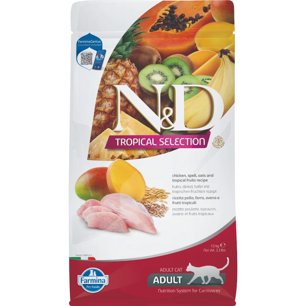 Farmina N&D TROPICAL Chicken and Tropical Fruits - Cat Food 3.3lb