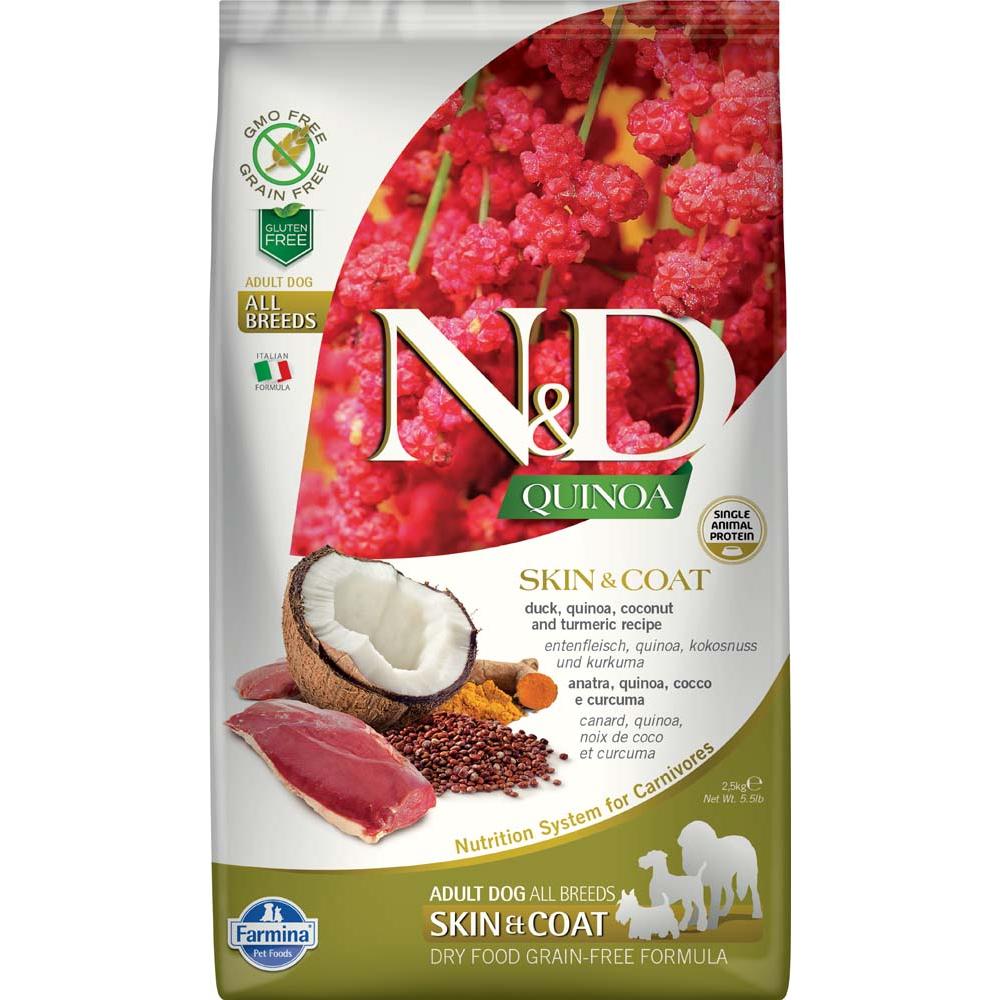 Farmina N&D QUINOA SKIN&COAT Duck and Coconut (Med&Maxi) 5.5lb - Dog Food